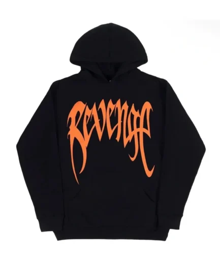 Revenge Orange Arch Logo Hoodie Black
