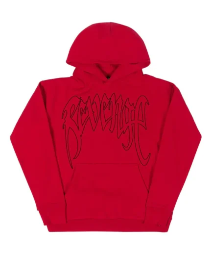 Revenge Outline Arch Logo Hoodie Red