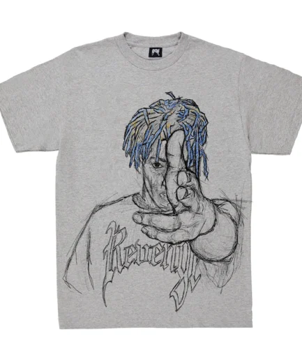 Revenge x Juice Wrld 999 Sketch Grey T-Shirt