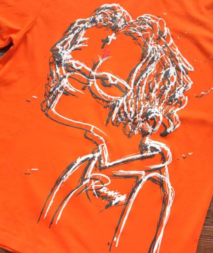 Revenge Clothing Printed Orange T-Shirt