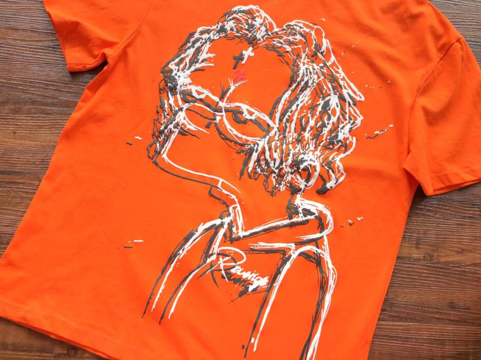 Revenge Clothing Printed Orange T-Shirt