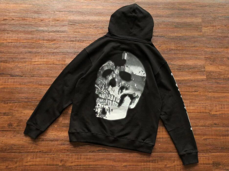 Revenge Clothing Skull Printed Black Hoodie
